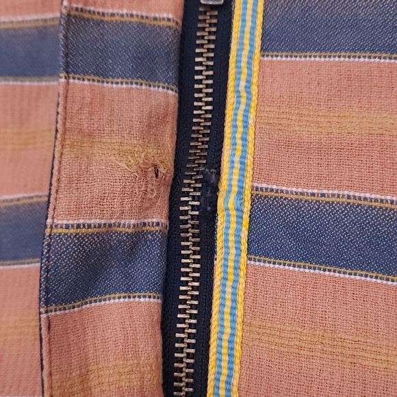 Free People Navy Embroidered Tribal Oversized Jacket Women's M Lagenlook Boho - Picture 9 of 10